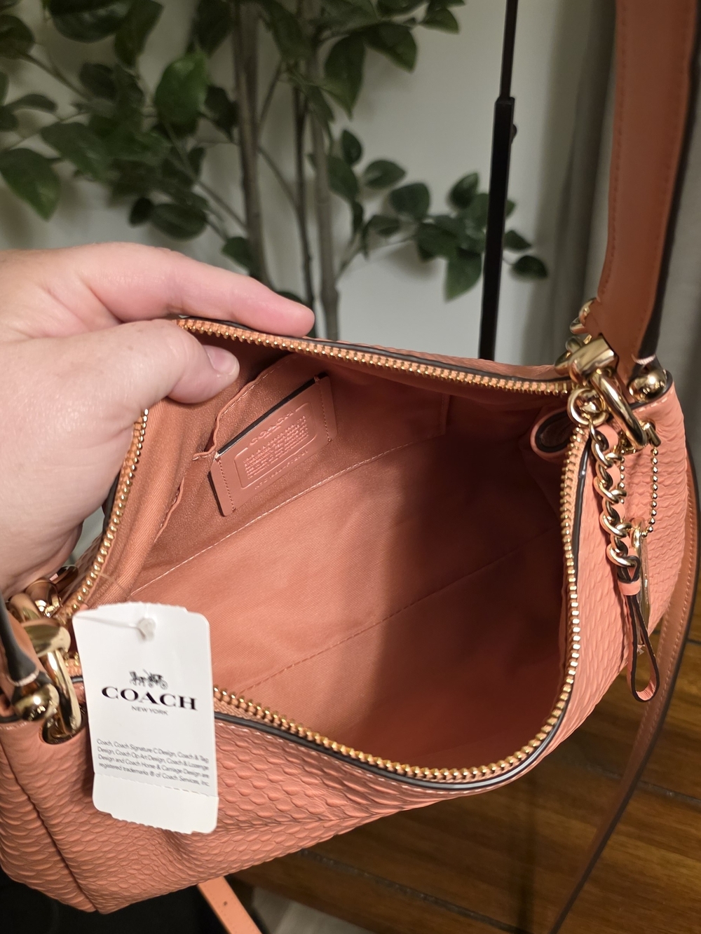 Coach NWT Python Embossed Small Mia Shoulder Or Crossbody Bag - Picture 8 of 10